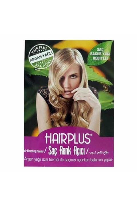 Hairplus Hair Plus Saç Açıcı Set Argan ( 30 G Mavi Toz + 60ml Oksidan%40+ Bakım Yağ+eldiven)