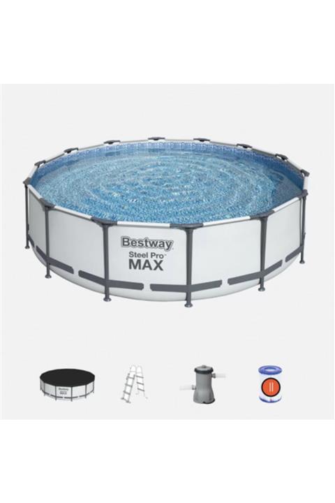 BESTWAY Prefabrik Havuz  Büyük Havuz Bahçe Havuzu Merdivenli Havuz 4,27 Mt Çapında