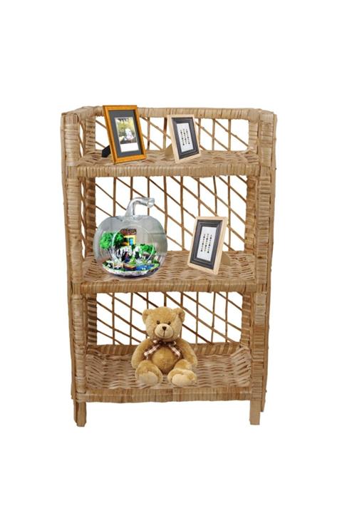 tunalar Hasır Raf 3 Lü Dekoratif Model El Yapımı