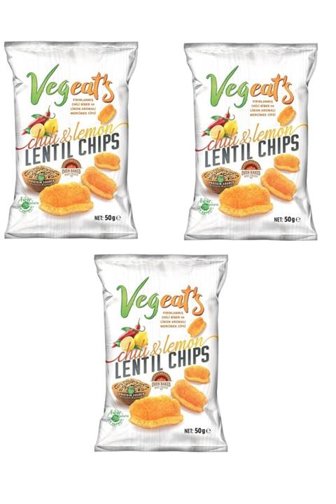 Vegeat's Fırınlanmış Chili Biber & Limonlu Mercimek Cipsi 3 Adet