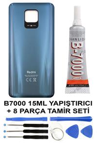 Ceykergsm Xiaomi Redmi Note 9 Pro/note 9s Arka Cam Kapak Batarya Pil Kapağı + Yapıştırıcı +tamir Seti Koyu Gri