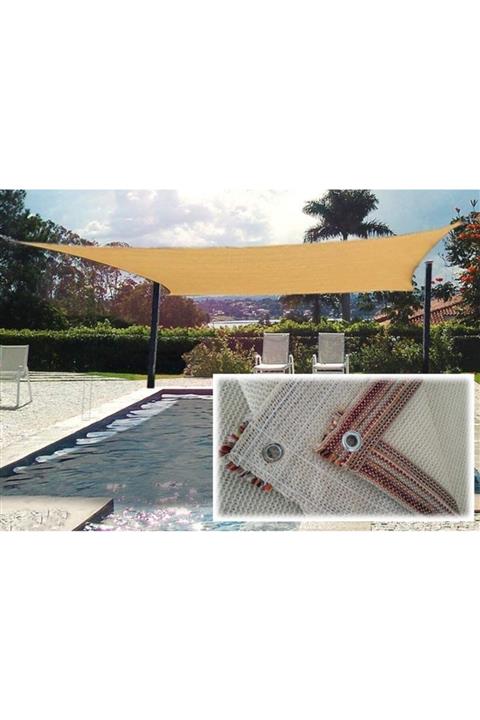 Doğalsan Tarım Gölgelik File 4x15 M Krem Gölgelik Örtü Kumaş %95 Bahçe Gölgeliği Çit Filesi Gölgeleme Filesi