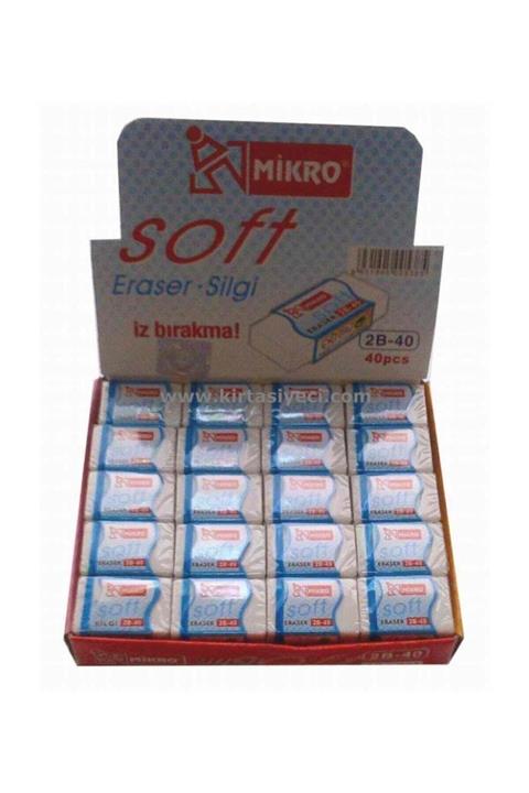 Mikro Soft 2b-40 Beyaz Silgi 5 Adet