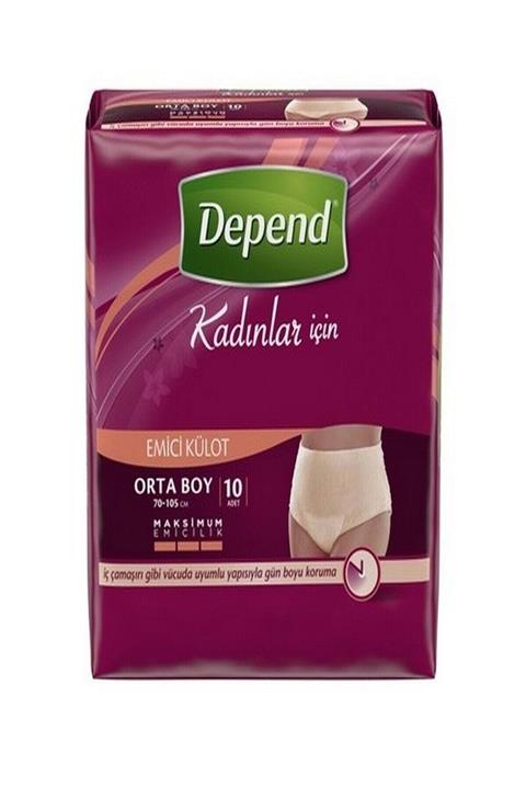 Depend Hasta Bezi Külot Kadın 10 Adet Medium