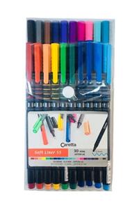 Caretta Soft Liner 55 Kalem 0,4mm 20 Renk Set N:CS.55/20.PVC