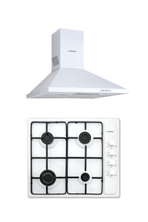 Luxell 2'li Set (Dp6-w Beyaz Davlumbaz-410 Bf Beyaz Ocak)