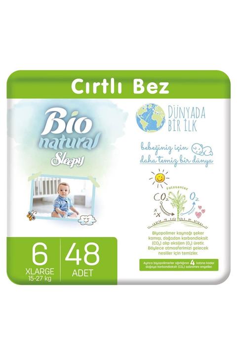 Sleepy Bio Natural Bebek Bezi 6 Numara Xlarge 48 Adet