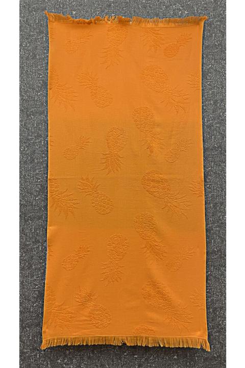 Class Ananas Desenli Turuncu Bambu 80x150 Plaj Havlusu