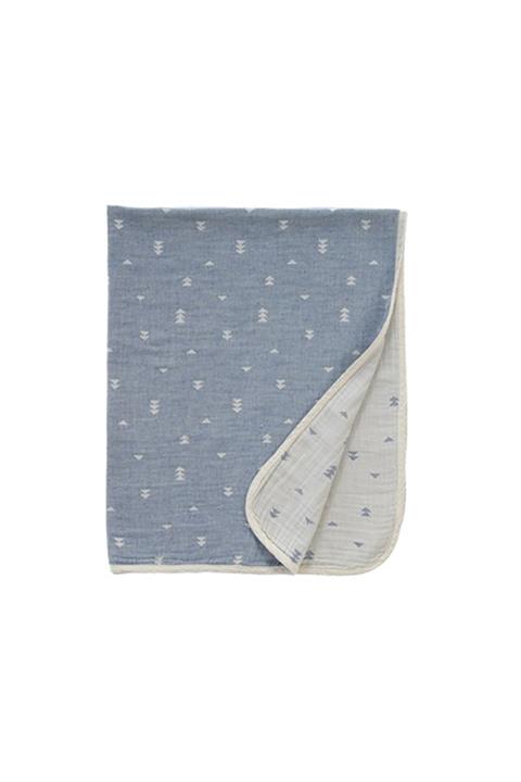 Buldans Lacivert  Müslin Çift Katlı Pamuk Bebek Pikesi 85x100 cm