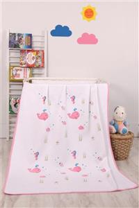 mellowbabystore %100 Pamuk Pembe Okyanus Desenli Bebek Pikesi