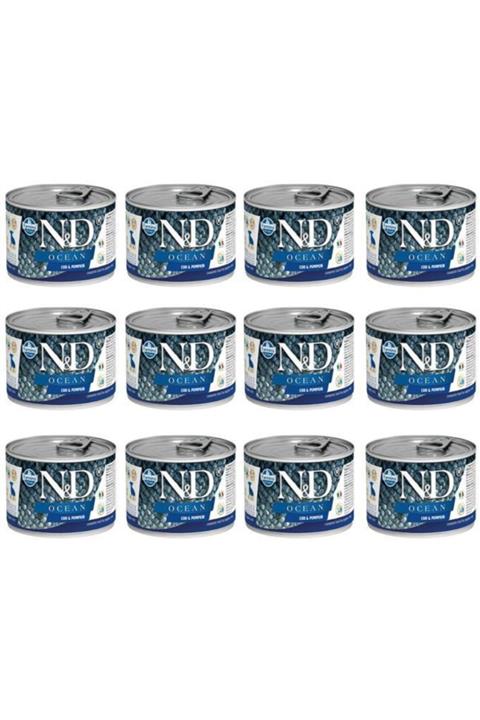 N&D Ocean Balkabakli Ve Morina Balikli Yavru Köpek Konservesi 140 gr 12 Adet