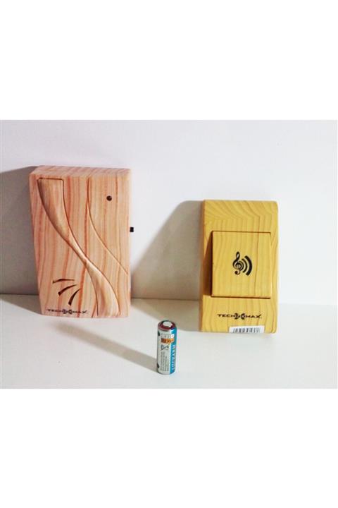 Marka Krem Ahşap Görünümlü Kapı Zili Kablosuz  Tm1010