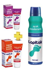 Lapitak Ayak Bakım Kremi 60 Ml + Topuk Çatlak Kremi 60 Ml + Ayak Deodorantı 150 Ml