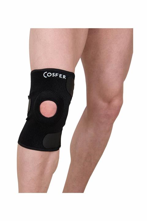 Egk Çarşı Unisex Siyah Neopren Ortası Açık Ayarlanabilir Dizlik Csf9852