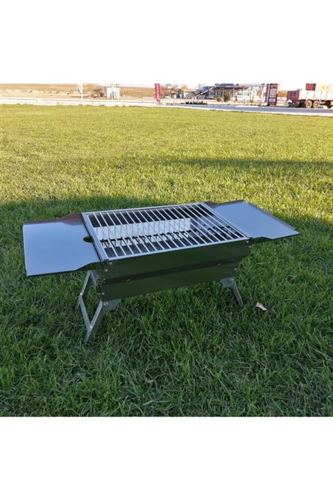 Merla Metal ve Aksesuar 30x40 Krom Katlanabilir Ayak Ve Kapaklı Mangal
