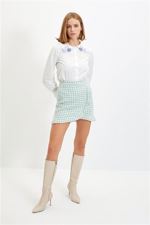 TRENDYOLMİLLA Mint Düğmeli Etek TWOAW22ET0069