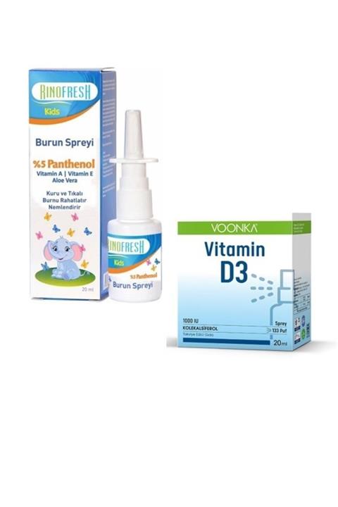 RINOFRESH Panthenol Burun Spreyi 20 Ml+ Vitamin D3 1000 Iu 20 Ml