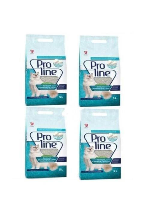 Pro Line Marsilya Sabunu Kokulu Bentonit Topaklaşan Kedi Kumu 5 lt x 4 Adet