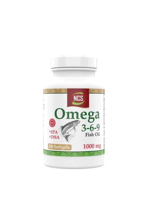 NCS Omega 3 6 9 Balık Yağı 1000 mg 200 Capsül Epa Dha Içerikli