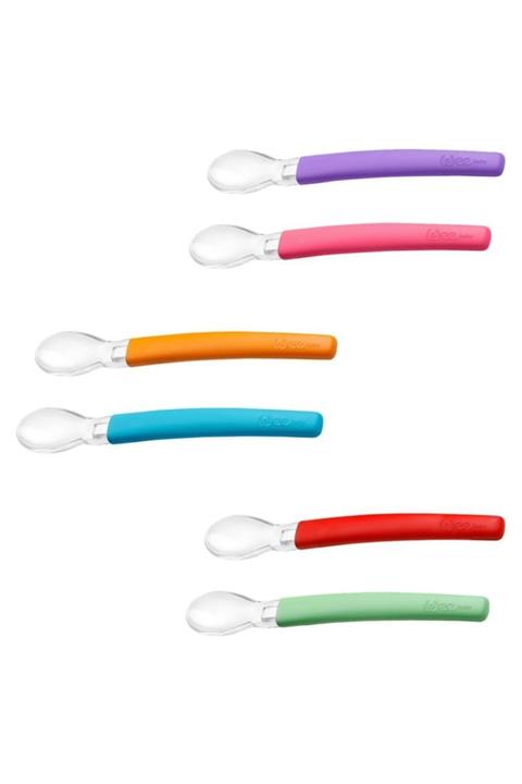 Wee Baby Silikon Uçlu Mama Kaşığı 2'li Pembe Kırmızı