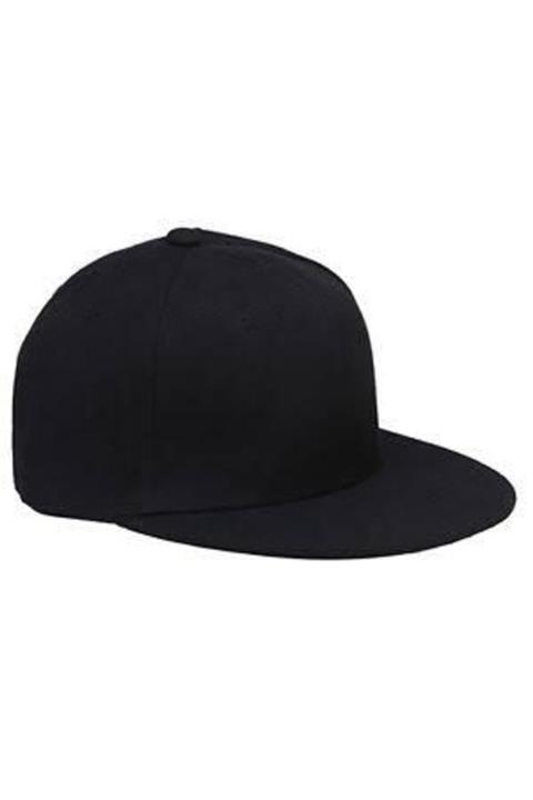 HemenALbence Düz Unisex Snapback Hip Hop Siyah Şapka