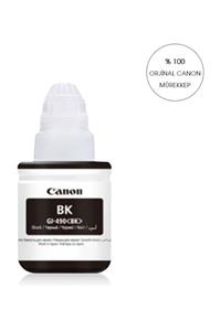 Canon Orijinal 4 Renk G1400-G2400-G3400-GI 490 Yazıcılar için uyumlu Mürekkep 135 ml Siyah