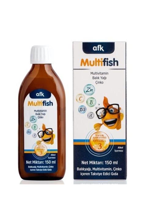AFK Multifish Omega Multivitamin Çinko Şurup 150 ml