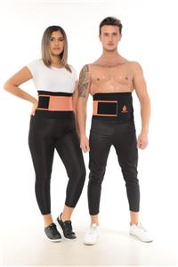 crıtıcman Unisex Termal Sauna Bel Korsesi Termal Kemer Özel Turuncu Lastik Kemer