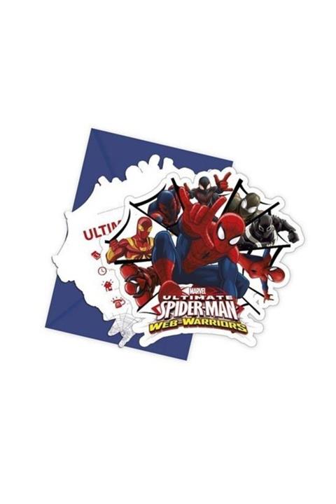 Decorata Party Spiderman Web Warriors Davetiye 6 Adet