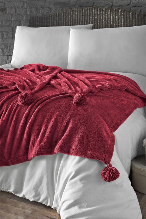 DENIZLI CONCEPT Puffy Wellsoft Battaniye 200X220 Bordo