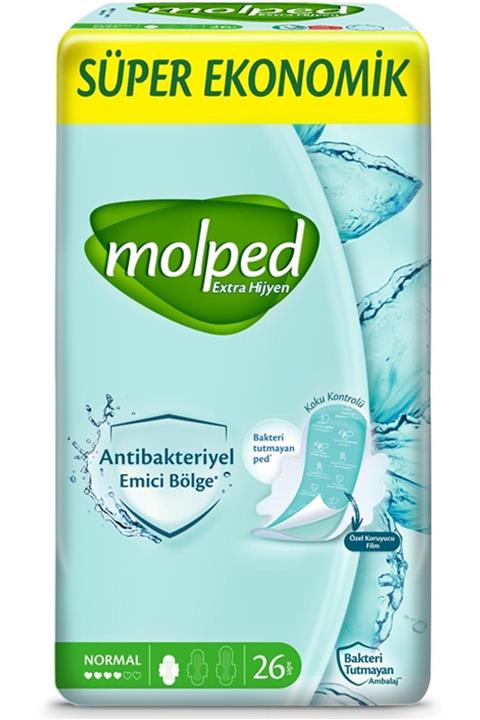 Molped Marka:Extra Hijyen Antibakteriyel Ped Seko Normal 26'lı