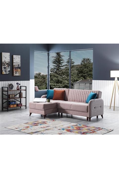 ASTRA MOBİLYA Astra Pera Köşe Koltuk - Uzamalı Lüks Köşe Koltuk - Krem