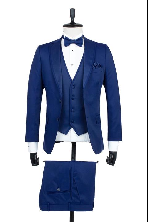 İmza Lacivert Desenli Damatlık