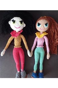 BurDen Dekoratif Ürünler & Tasarım (2'li) Bratz Barbie Bebek 30 Cm Büyük Boy ( Amigurumi ) Organik Oyuncak & Uyku Arkadaşı , El Yapımı