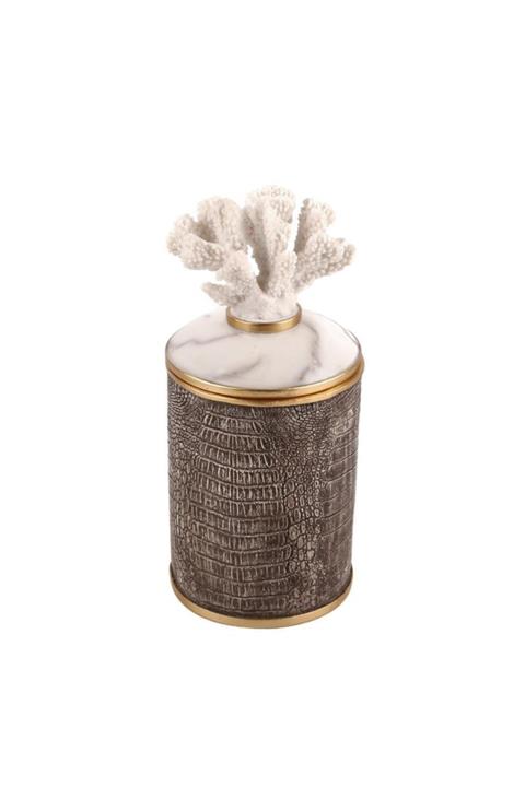 Lucky Art Yılan Derili Mercan Kapaklı Kutu