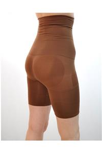 lovebox Kalça Kaldırıcı Popo Destekli Extra Yüksek Bel Dikişsiz Seamless Kahve Rengi Korse Boxer Korse