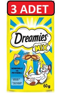 Dreamies Mix Kedi Ödül Maması Peynirli-somonlu 3 Adet X 60 gr