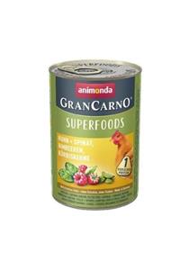 GranCarno Superfoods Tavuk Ispanak Ahududu Köpek Konservesi 400 Gr X 6 Adet