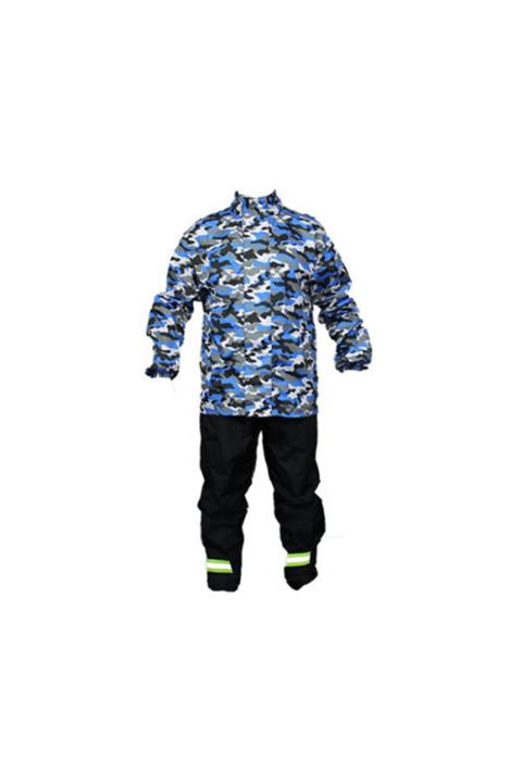 Revit Vexo Sports Kamuflaj Yağmurluk Mavi