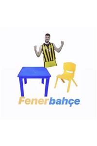 Fiore Mavi Sarı Fenerbahçe Çocuk Masa Sandalye Takımı 1-3 Yaş İçin