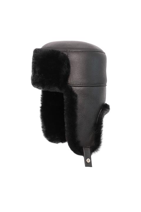 Mumcu's Leather Hakiki Kürklü Deri Unisex Rus Pilot Şapkası