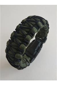 PARACORD DÜNYASI Paracord Cobra Herringbone Ateş Başlatıcılı Kamp Bilekliği