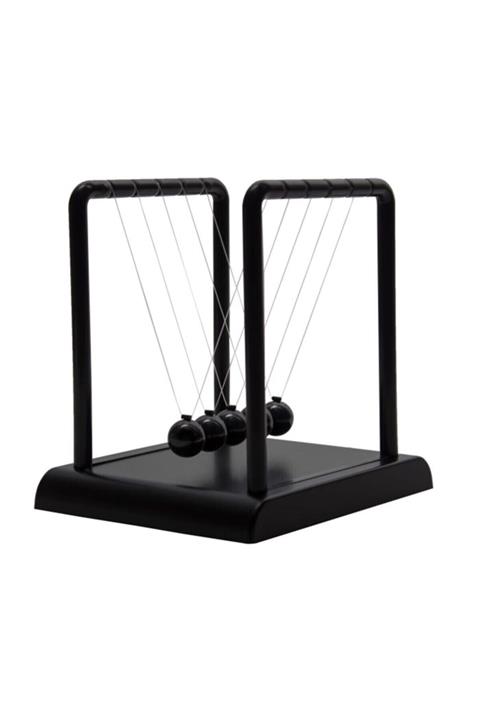 hediyerengi Masa Üstü Newton Denge Topları Büyük Boy Mat Siyah