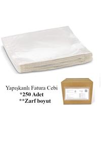 Muyaz Fatura Cebi (zarf Boyut) 14x25 Cm - 250 Adet Şeffaf, Yapışkanlı