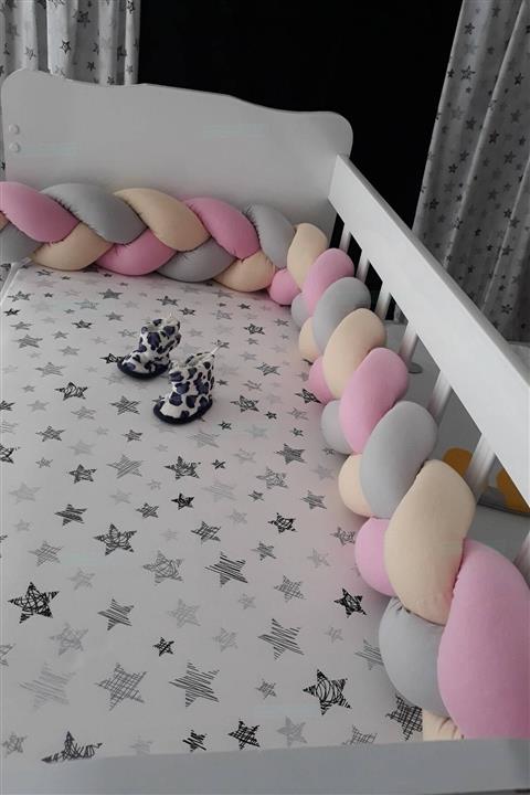 HUZURLUBEBEKLER Örgü Yatak Yan Kenar Korumalık 600 Cm 3 Lü