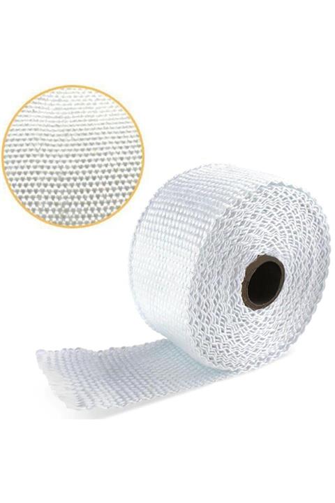 Badem10 1 Metre 2 Cm Cam Elyaf Eksoz Sargısı Manifold Sargı Bezi Yanmaz Bant Amyant 2mm (Kalınlık)