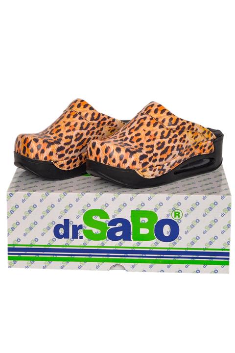 DR SABO Leopar Deri Ortopedik Sabo Terlik