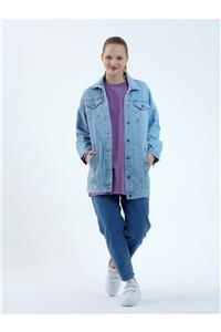 MaraSender Açık Mavi Oversize Denim Ceket