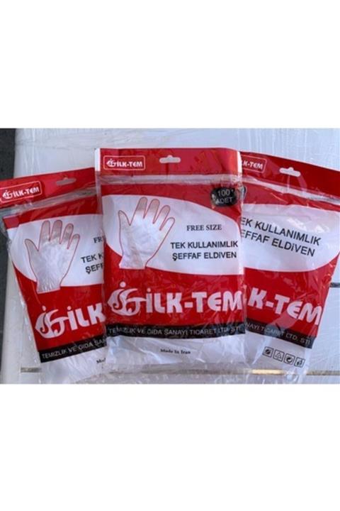 ekol ambalaj Şeffaf Eldiven Pudrasız Eldiven 100'lü 5 Paket