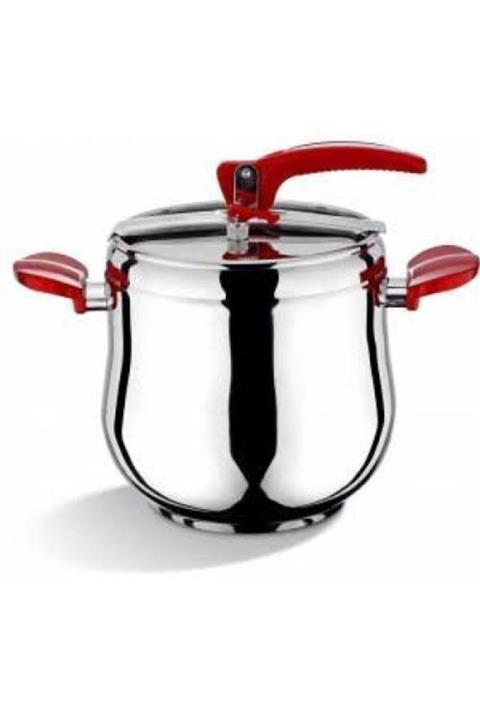 Berlin Çelik Düdüklü Tencere 9 Lt Kırmızı